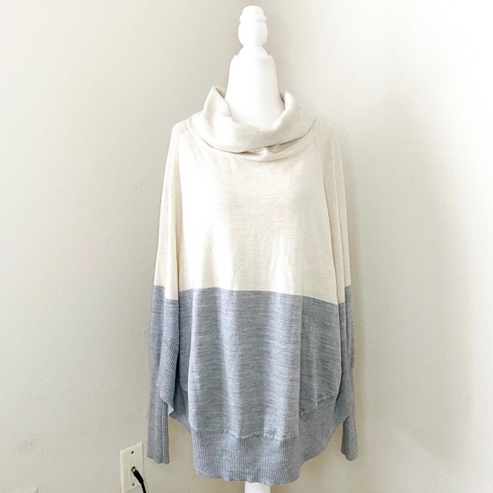 Smartwool - wool nokoni poncho pullover sweater circle hem cowl neck